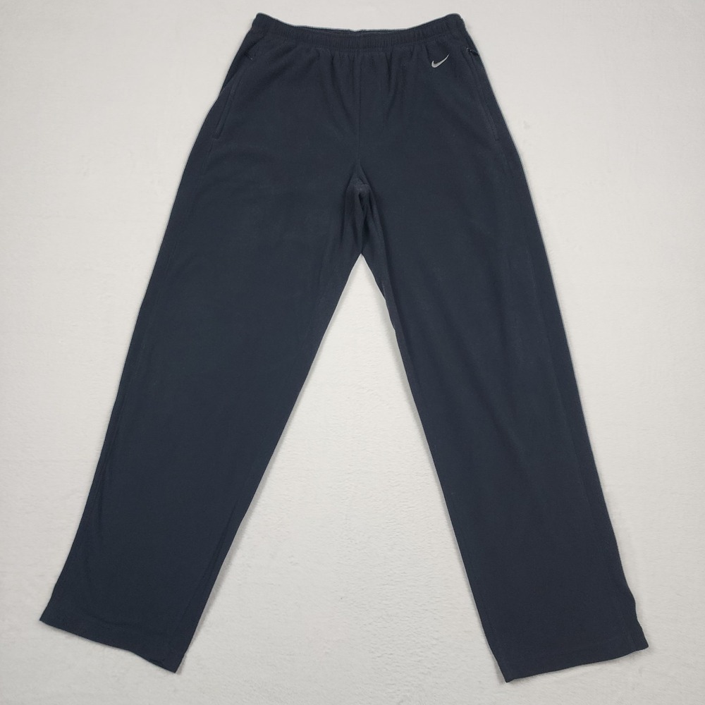 Nike Therma Fit Sweatpants Mens Large Black Fleece Zip Pocket Athletic Training